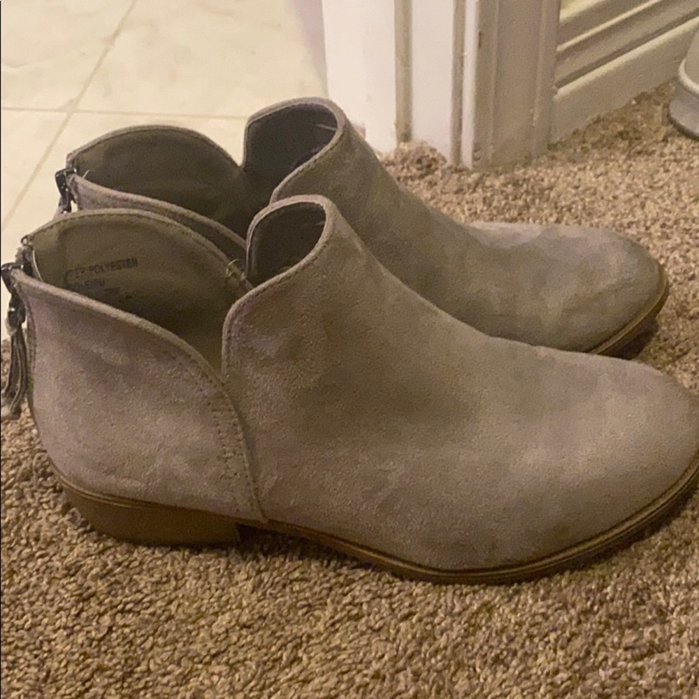 Gray booties